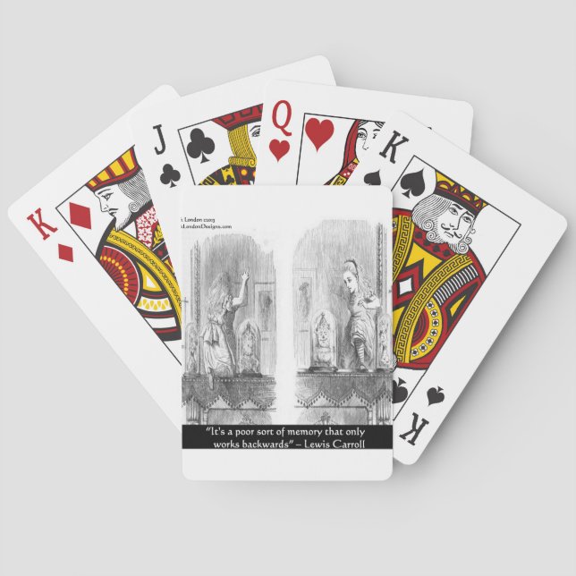 Jeu De Cartes Lewis Carroll Graphic & Citation célèbre (dos)