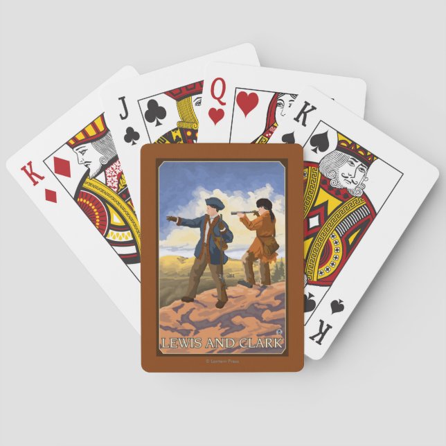 Jeu De Cartes Lewis et Clark explorant l'ouest (dos)