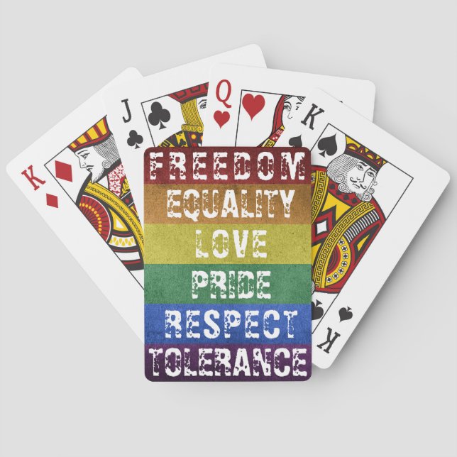 Jeu De Cartes LGBT Pride Moderne Arc-en-ciel (dos)