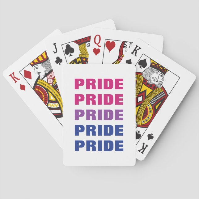 Jeu De Cartes LGBTQ Bisexual Pride personnalisable Texte répété (dos)