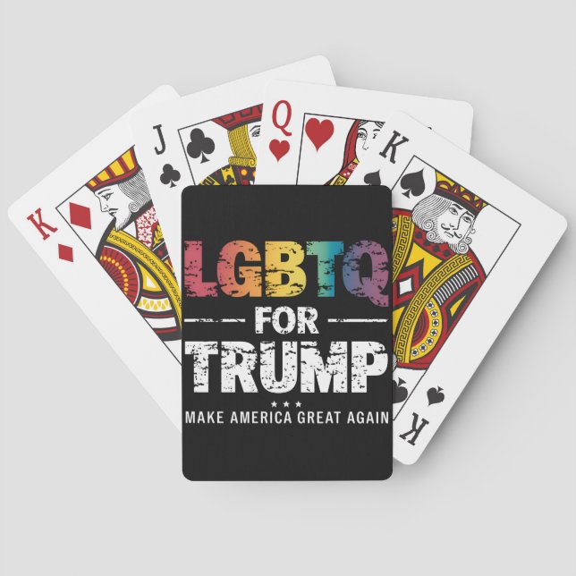 JEU DE CARTES LGBTQ POUR TRUMP GAY LESBIAN POUR TRUMP 2024 (dos)