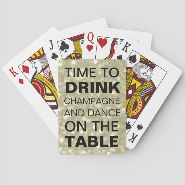 Jeu De Cartes L'heure de l'or pour boire du Champagne et danser  (dos)