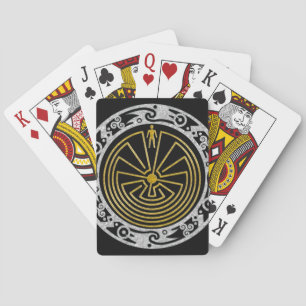 Jeu De Cartes L'homme dans le Maze - Ornement or argent