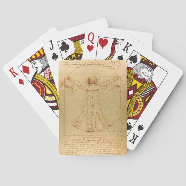 Jeu De Cartes L'Homme de Vitruve de Léonard de Vinci (dos)