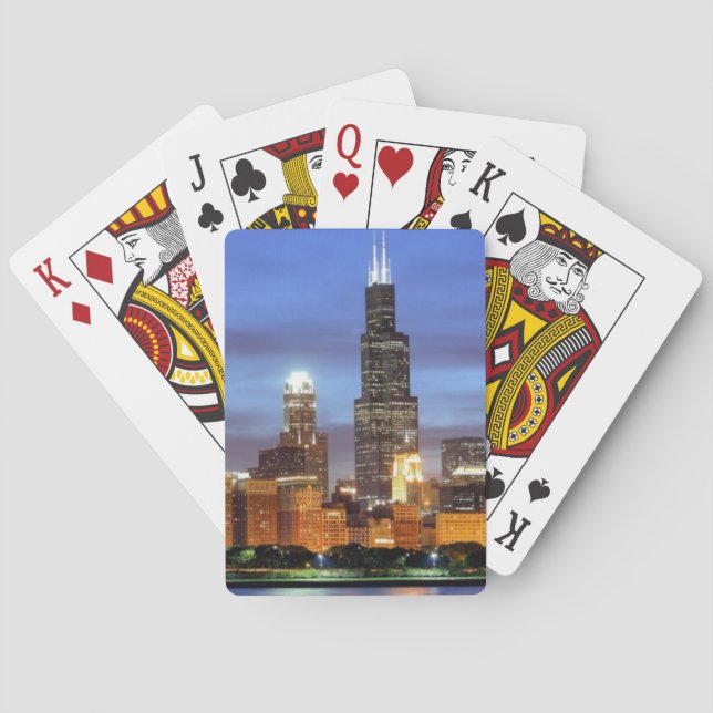 Jeu De Cartes L'horizon de Chicago du planétarium d'Adler (dos)