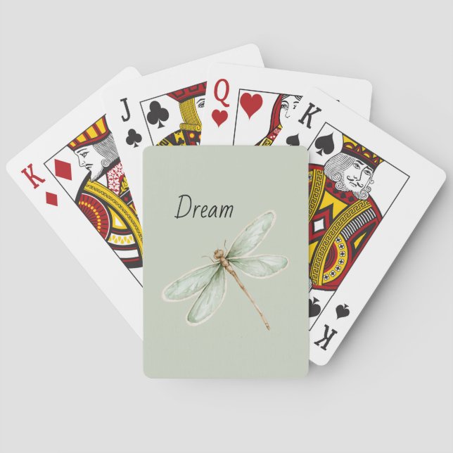 Jeu De Cartes Libellule Rêve Menthe (dos)