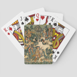 Jeu De Cartes Licorne Médiévale Vintage se Défend Art