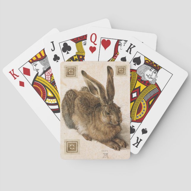 Jeu De Cartes Lièvre d'Albrecht Durer avec signature originale (dos)