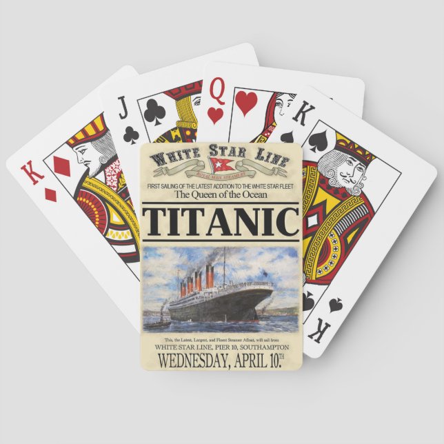 Jeu De Cartes Ligne Titanic White Star (dos)