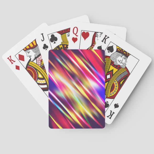 Jeu De Cartes Lignes colorées abstraites (dos)