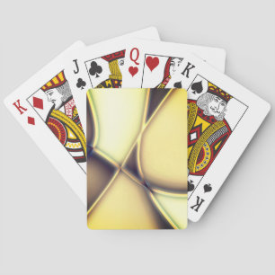 Jeu De Cartes Lignes dorées arrondies sur le beige brûlé