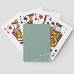Jeu De Cartes Lignes Fond esthétique vert Fond pastel