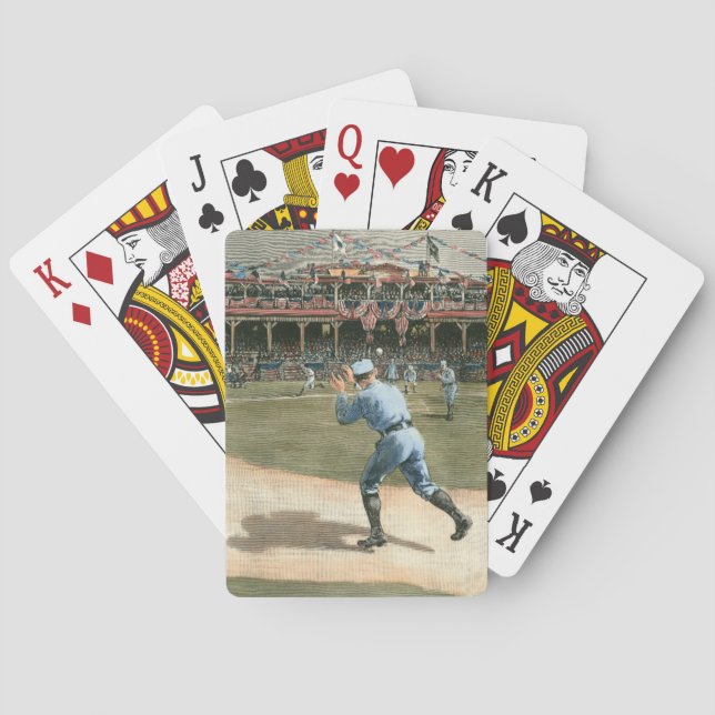 Jeu De Cartes Ligue nationale de baseball 1886 (dos)