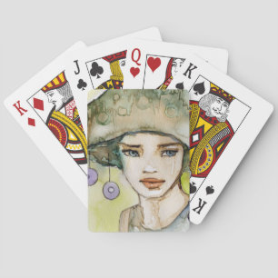 Jeu De Cartes L'illusion d'une belle fille délicate