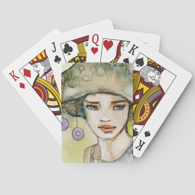 Jeu De Cartes L'illusion d'une belle fille délicate (dos)