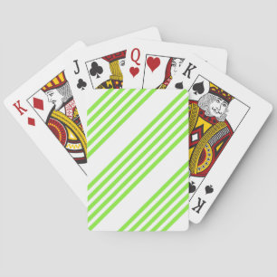 Jeu De Cartes Lime vert et blanc cinq bandes motif