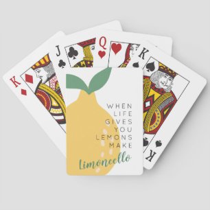 Jeu De Cartes Limoncello, citation inspirante de citron jaune