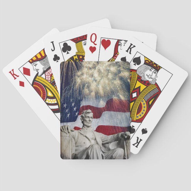 Jeu De Cartes Lincoln et Fireworks (dos)