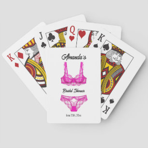 Jeu De Cartes Lingerie Rose pour Mariage