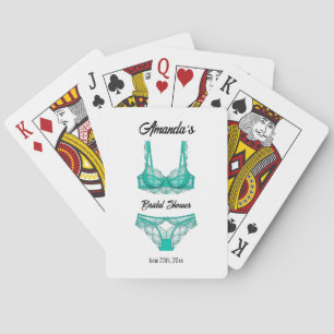 Jeu De Cartes Lingerie Turquoise Réception de Mariage