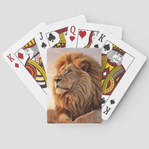 Jeu De Cartes Lion Animal Nature sauvage majestueuse