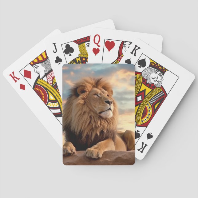 Jeu De Cartes Lion Animal Nature sauvage majestueuse (dos)
