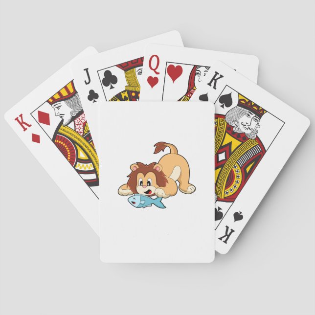 Jeu De Cartes Lion avec poisson (dos)