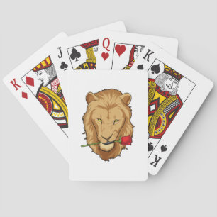 Jeu De Cartes Lion avec Rose
