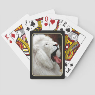 Jeu De Cartes Lion Blanc Photo Art Jouer Cartes
