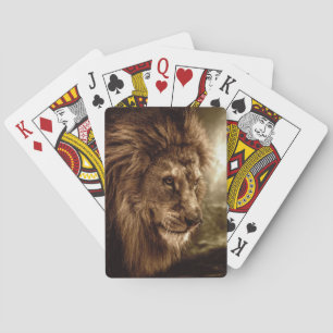 Jeu De Cartes Lion contre ciel orageux