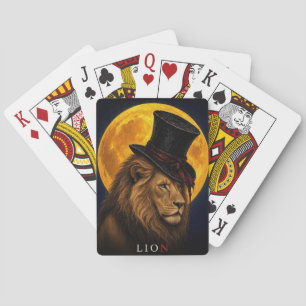 Jeu De Cartes Lion gothique chapeau haut-de-forme surréaliste go