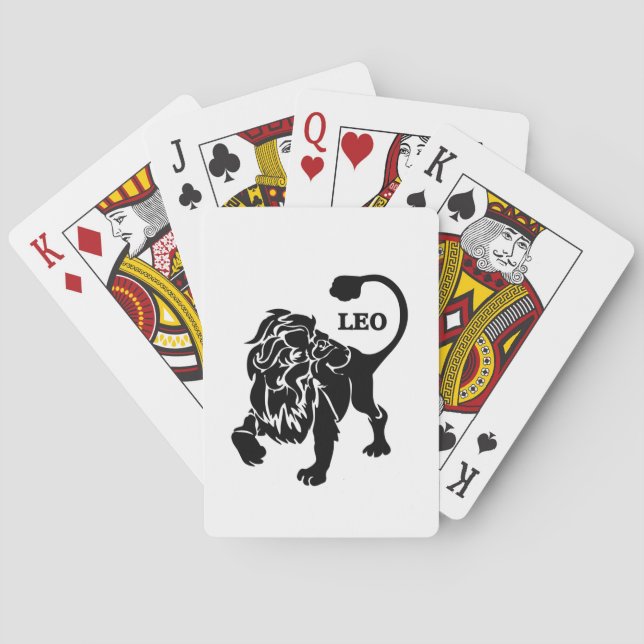 Jeu De Cartes Lion Lion Zodiaque Noir (dos)