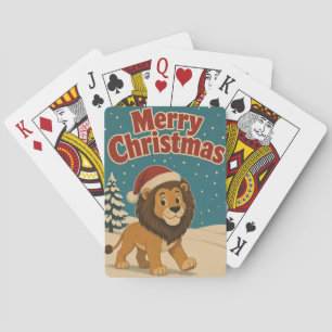 Jeu De Cartes Lion Neige Cour Animal Noël
