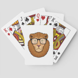 Jeu De Cartes Lion Nerd avec lunettes