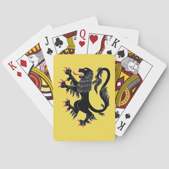 Jeu De Cartes Lion Rampant Sable (dos)