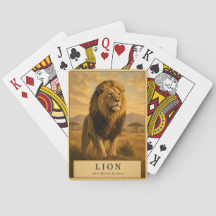Jeu De Cartes Lion Savane d'Afrique de l'Est VINTAGE