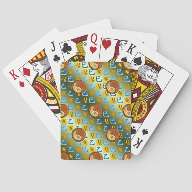 Jeu De Cartes Lion & Serpent de Bois (dos)