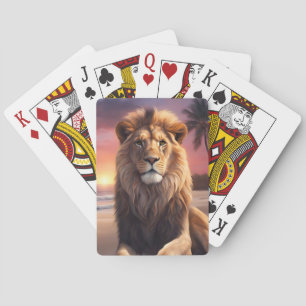 Jeu De Cartes Lion sur la plage