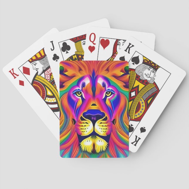 Jeu De Cartes lion visage jouer aux cartes (dos)
