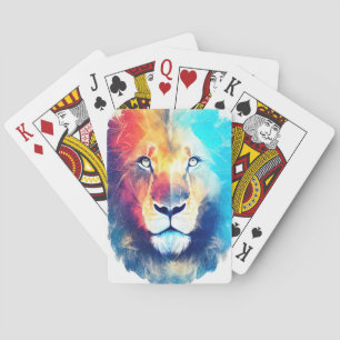 Jeu De Cartes Lion Wild Nature Animal Couleur Art Peinture