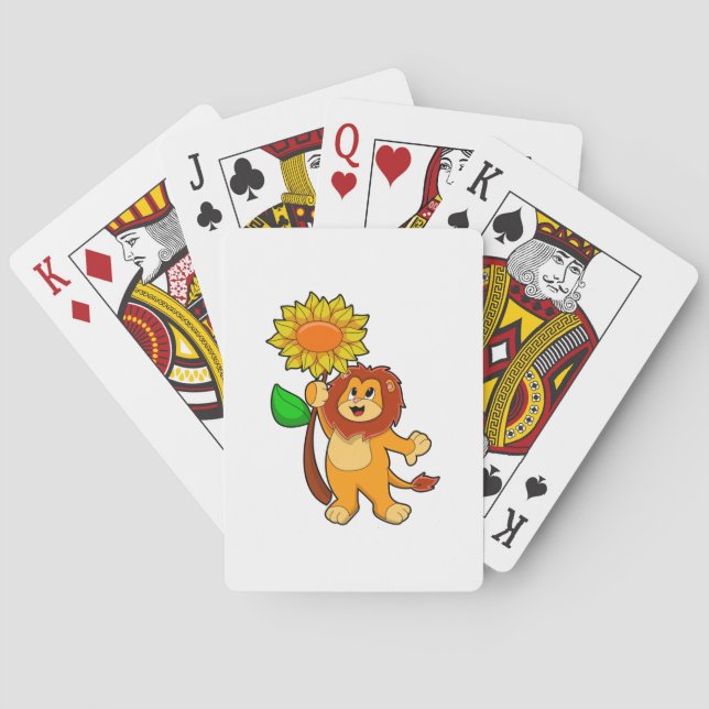 Jeu De Cartes Lion with Flower (dos)