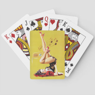 Jeu De Cartes Lire la carte Vintage vers le haut