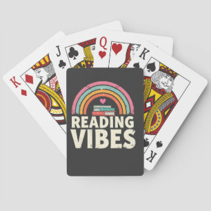 Jeu De Cartes Lire Vibes Retro Arc-en-ciel Vintage Livres Amateu