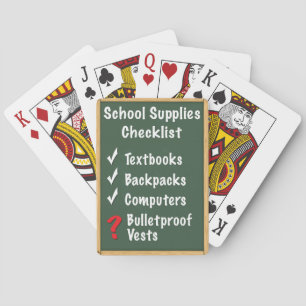 Jeu De Cartes Liste de contrôle des fournitures scolaires