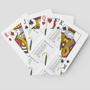 JEU DE CARTES LISTE DE COURSES DES AMOUREUX DE GIN