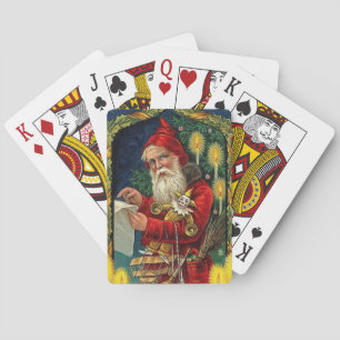 Jeu De Cartes Liste de vérification vintage du Père Noël