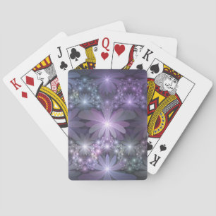 Jeu De Cartes Lit de fleurs tendance brillant art abstrait fract