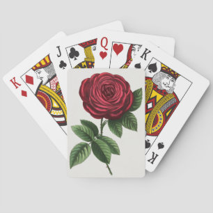 Jeu De Cartes Lithographie de rose antique, François-Frédéric Gr
