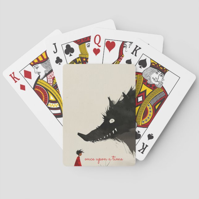 Jeu De Cartes Little Red Riding Hoos & Evil Wolf (dos)