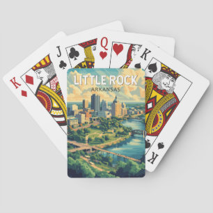 Jeu De Cartes Little Rock Arkansas Voyage Art Vintage